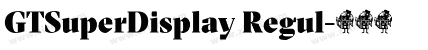 GTSuperDisplay Regul字体转换 GTSuperDisplay Regul字体转换